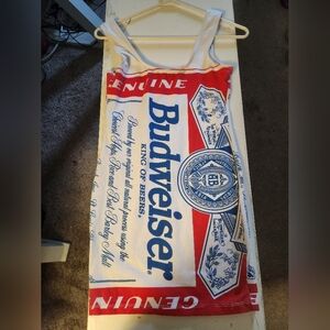Budweiser Genuine Red and White Tank Dress. Says Its A Size 7, But Its A Small